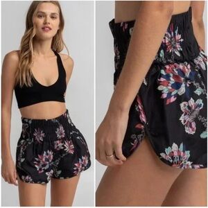 FP Movement by Free People The Way Home shorts in a black floral print